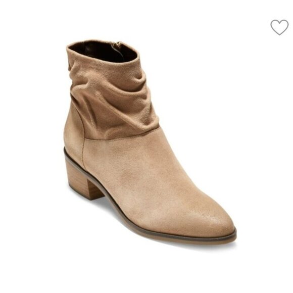 COLE HAAN / Mapl WRE / Water Resistant / Suede / Booties / With Side Zipper & St - Picture 1 of 9